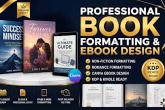 document design non fiction formatting romance formatting canva ebook pdf design