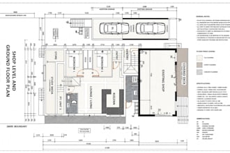 create 2d architectural floor plan and elevation drawing