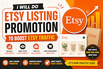 do etsy store promotion boost etsy traffic etsy sales etsy seo shopify marketing