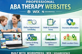 design an aba therapy website, autism therapy, behavioral therapy clinic website