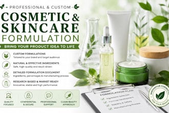 develop custom cosmetic and skincare formulations