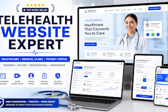 cosmetic clinic website, plastic surgery website healthcare, telehealth website