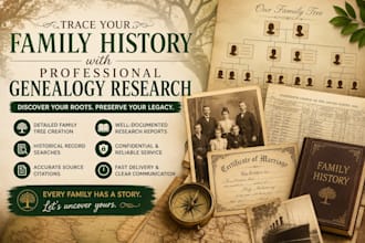 trace your family history with professional genealogy research