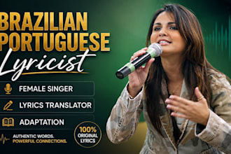 write translate and adapt your song lyrics into brazilian portuguese or english