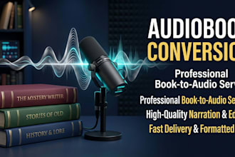 convert your text or book into a professional ai audiobook and voiceover
