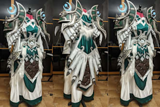 create custom anime cosplay props, cosplay wearable armor files for 3d printing