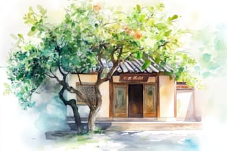 make a watercolor illustration
