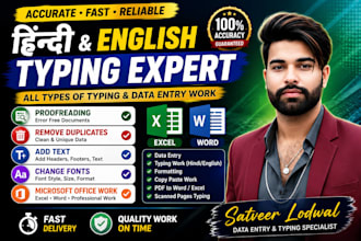 data entry expert proficient in hindi and english