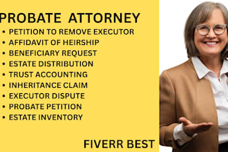 be your probate lawyer for executor disputes, inheritance and property matters