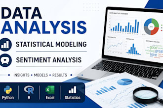 conduct data analysis, statistical modeling, and sentiment analysis