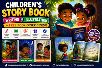 children story book writer ghostwrite children story children book illustration