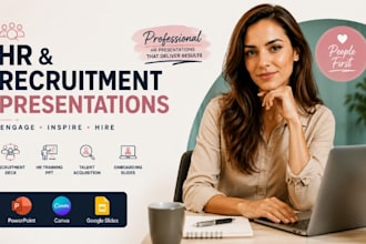 create recruitment presentation design, HR training PPT, talent deck