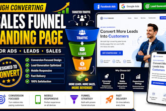 build sales funnel landing page for ads leads and conversions