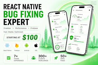 fix react native app bugs and firebase issues