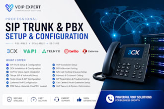 setup sip trunk 3cx, vapi, telnyx, twilio, pbx voip zadarma voip autodialer pbx