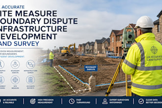 uk accurate site measure boundary dispute infrastructure development land survey