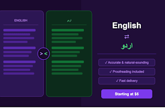 translate english to urdu or urdu to english accurately
