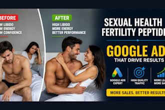 set up and manage google ads for sexual health and fertility peptides