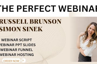 write high ticket and compelling webinar script for your presentation and funnel