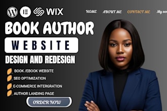 design author website, book author website, ebook website, wix website