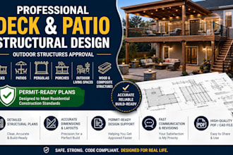 professional deck patio structural plans design and outdoor structures approval