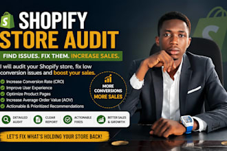 audit your shopify store, fix low conversion rate issues, and increase sales