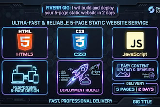 build and deploy your 5 page static website in 2 days