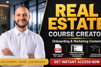 create real estate marketing courses, agent onboarding for online course content