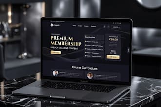 build high converting kajabi podia thinkific membership online course websites