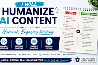 humanize ai content into natural engaging human writing