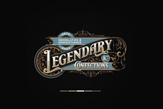 do amazing vintage retro hand lettering and victorian style logo design