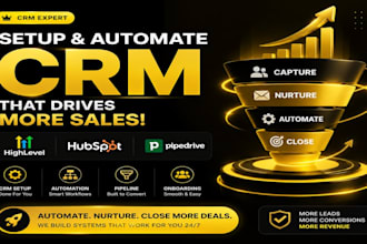setup gohighlevel hubspot pipedrive CRM automation workflow onboarding pipeline