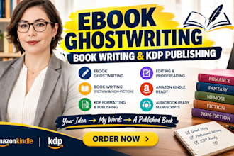 be your professional book writer and ebook ghostwriter from idea to finish