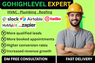 gohighlevel funnel landing page website for hvac plumbing roofing home service