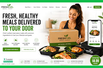 design meal prep shopify store food delivery meal prep woocommerce website