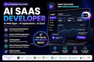 setup ai saas developer, and intelligent web applications for ki, ai application