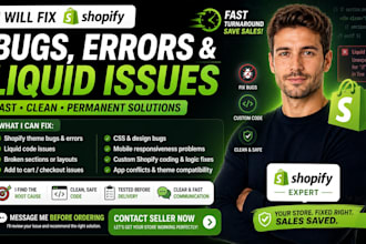 fix shopify bugs shopify custom coding shopify errors and theme liquid issues