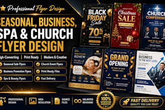 design seasonal spa church events real estate business promotional flyers design