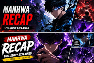 create engaging manhwa recap videos for youtube