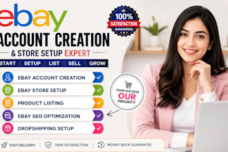 ebay account creation ebay seller account ebay store setup ebay listing