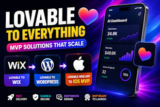 migrate lovable to wix lovable to wordpress convert lovable web app to ios mvp