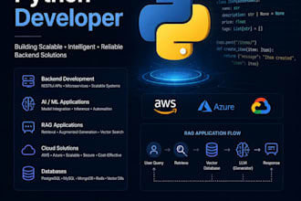 work on python development, ai, ml projects