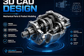 design precise 3d cad models for mechanical parts and products