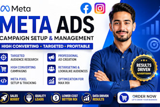 manage facebook ads, instagram ads and retargeting campaigns website stores
