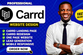 design carrd website, carrd landing page and redesign carrd website, carrd co