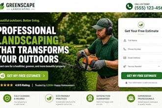 build landscaping website lawn care website mower website gardening website