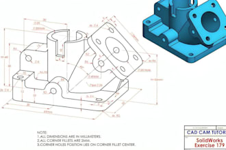 create technical drawings, 2d cad drawing, engineering and mechanical drawing