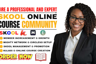 do skool community setup, skool online course creation, skool community manager