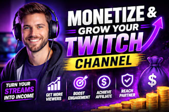 promote your twitch channel for affiliate and partner monetization growth