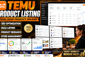 temu product listing, temu shop product upload, tiktok shop listing optimization